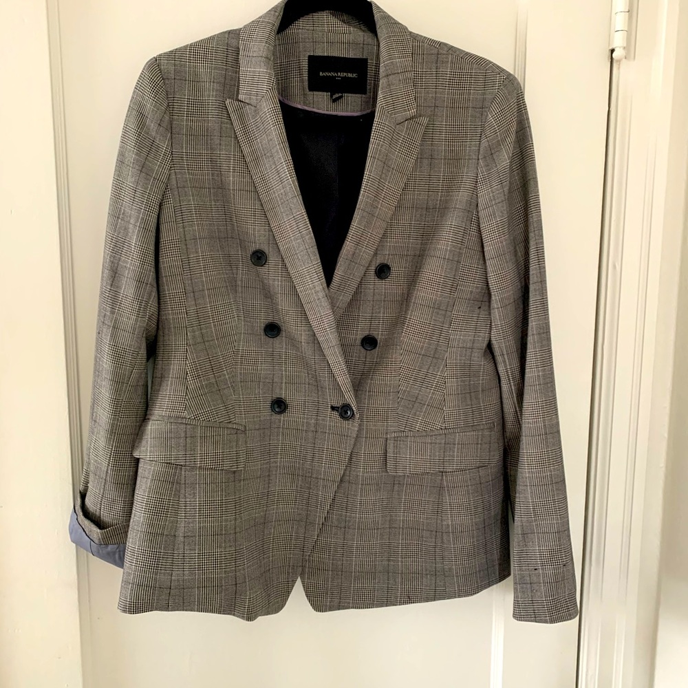 Banana Republic plaid blazer